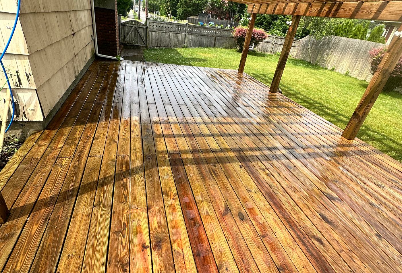 The same deck after cleaning